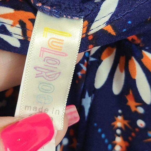 LuLaRoe Fireworks One Size Soft Legging Patriotic USA Red White Blue July 4th - Picture 5 of 7